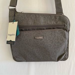 Bagallini Gray Animal Print Crossbody Bag